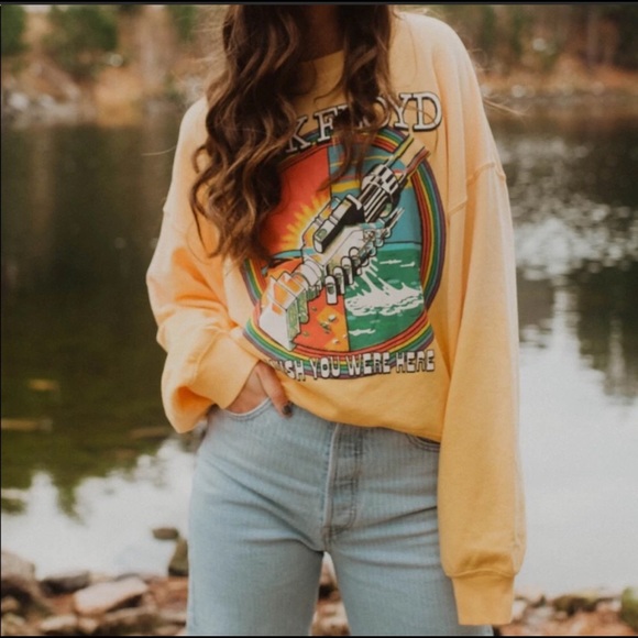 Pink Floyd Wish You Were Here Oversized Crew Sweat - Picture 5 of 6